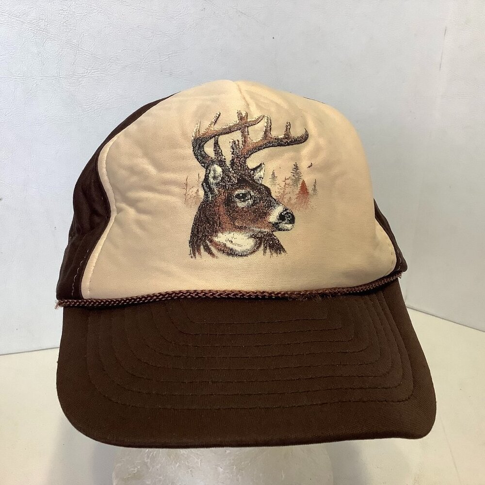 Vintage Whitetail Buck Hat  Snapback Nissin Tag